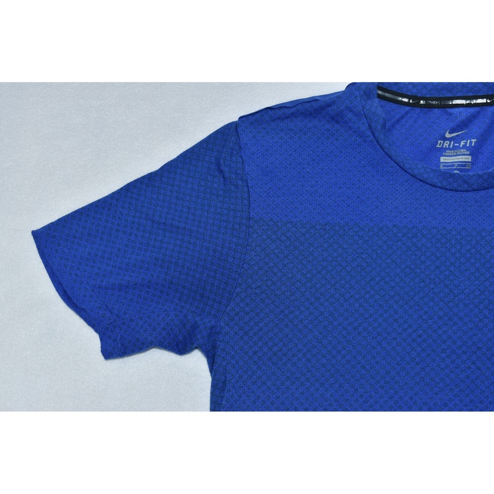 Nike Active Cool Tailwind Dri Fit Men's Shirt Size S Blue Workout w/Pocket - Picture 5 of 10